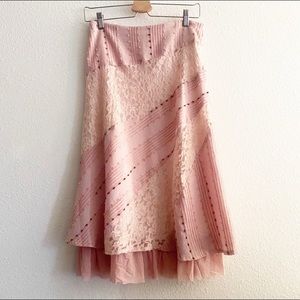 Pink Lace Flirty Skirt , sz sm